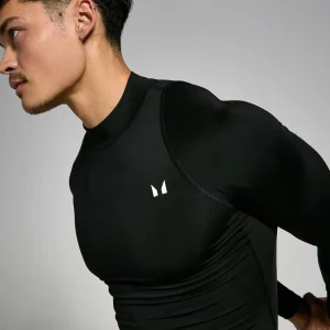 Best Sale MP basislaag trainingsshirt met hoge hals en lange mouwen voor heren - Zwart Heren Basis Lagen