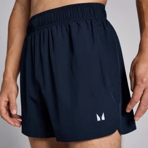 Shop MP geweven trainingsshort met binnenbeenlengte van 13 cm voor heren - Marineblauw Heren Shorts