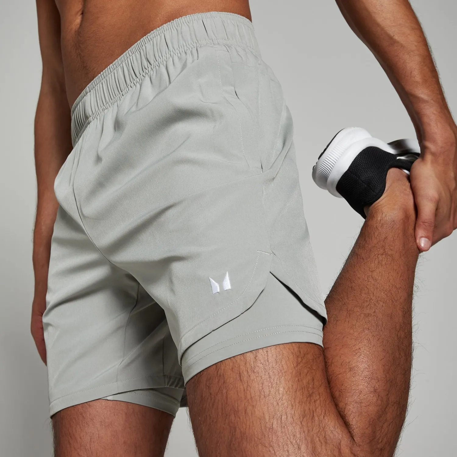 Best Sale MP 2-in-1 trainingsshort voor heren - grijs Heren Shorts
