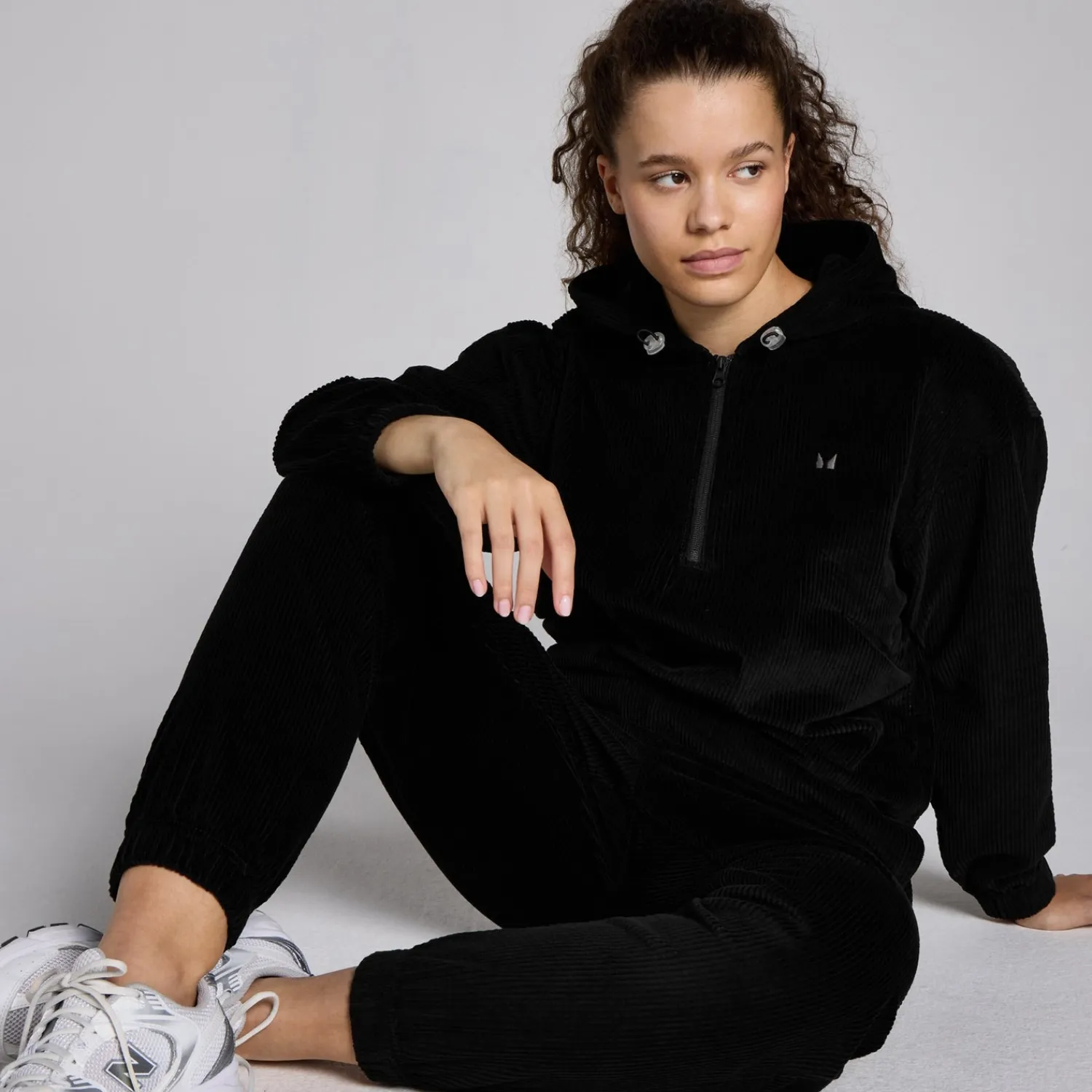 Discount Mp Lifestyle hoodie van ribfluweel met kwartrits voor dames - DAMES T-Shirts & Tops