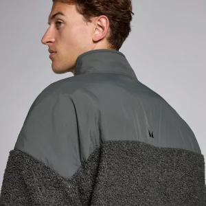 Fashion MP Lifestyle hybride fleecejack voor heren - Donkergrijs Heren Hoodies & Truien | Jassen & Vesten