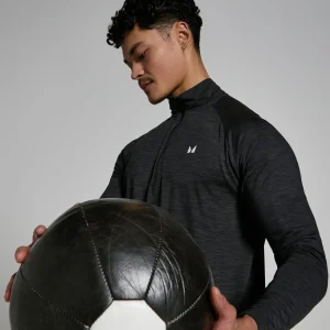 Discount MP Performance shirt met kwartrits voor heren - Gemêleerd zwart Heren T-Shirts & Tops