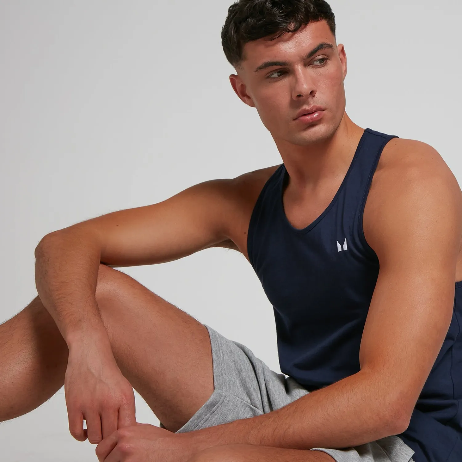 Best Sale MP Rest Day hemd met halternek voor heren - Marineblauw Heren Stringers & Tanks