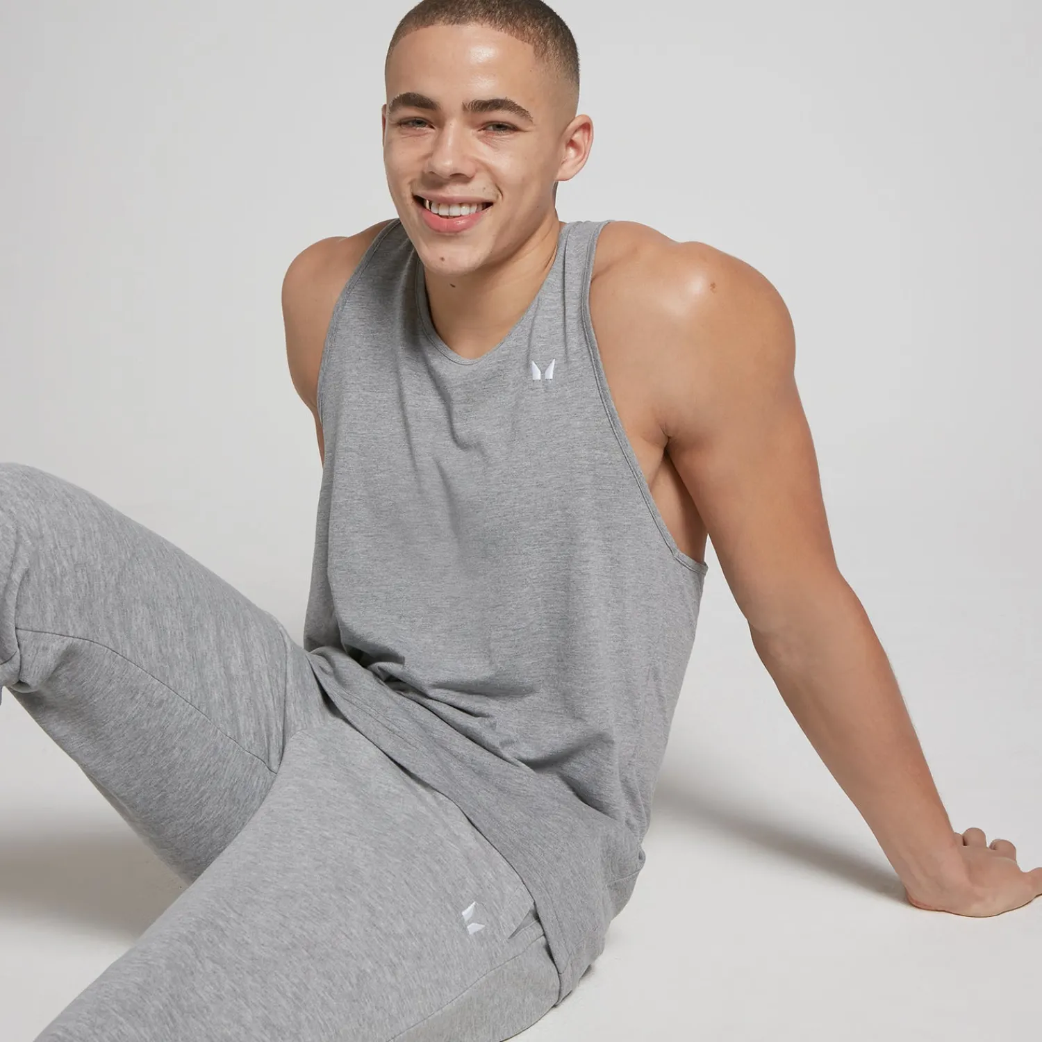 Flash Sale MP Rest Day hemd met halternek voor heren - Gemêleerd Heren Stringers & Tanks
