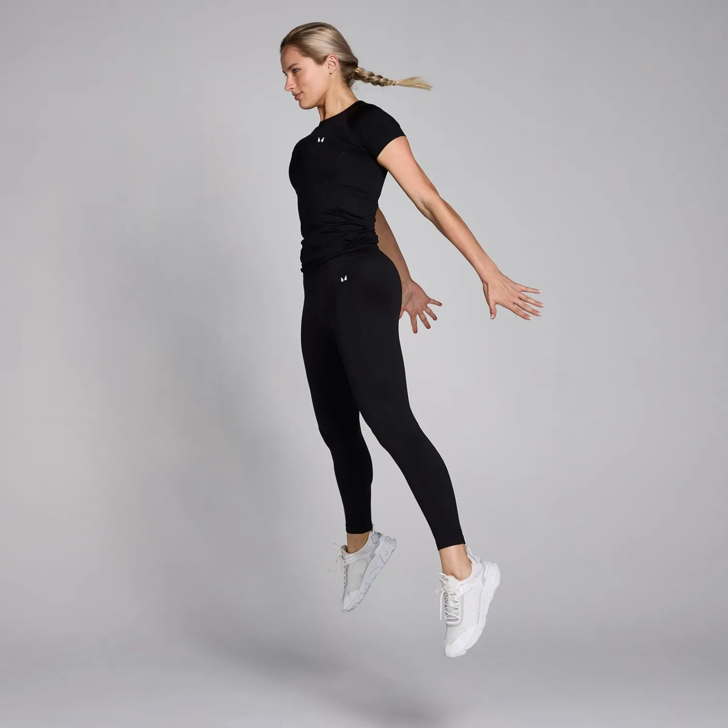 Clearance MP Shape naadloos shirt met korte mouwen voor dames - Zwart DAMES T-Shirts & Tops