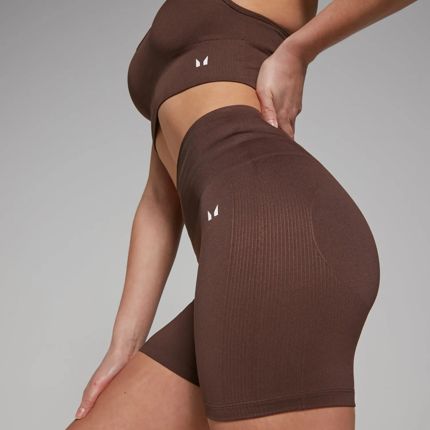 Cheap MP Shape naadloze fietsshort voor dames - Walnoot DAMES Shorts