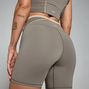 Clearance MP Tempo fietsshort met contrasterende textuur voor dames - bruin DAMES Shorts