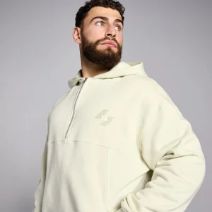 Sale MP Tempo Hybrid hoodie met kwartrits voor heren - Gerstgroen Heren Tracksuits | Hoodies & Truien