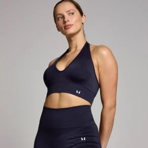 Best Sale MP Tempo naadloze sportbeha met halternek voor dames - Donkermarineblauw DAMES Sportbeha'S