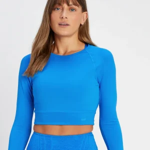 New MP Tempo omkeerbare croptop met lange mouwen voor dames - Elektrisch blauw DAMES Crop Tops | T-Shirts & Tops