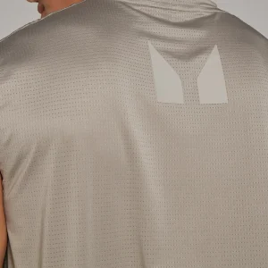Clearance MP Tempo oversized traininghemd van mesh voor heren - Kleigrijs Heren Stringers & Tanks