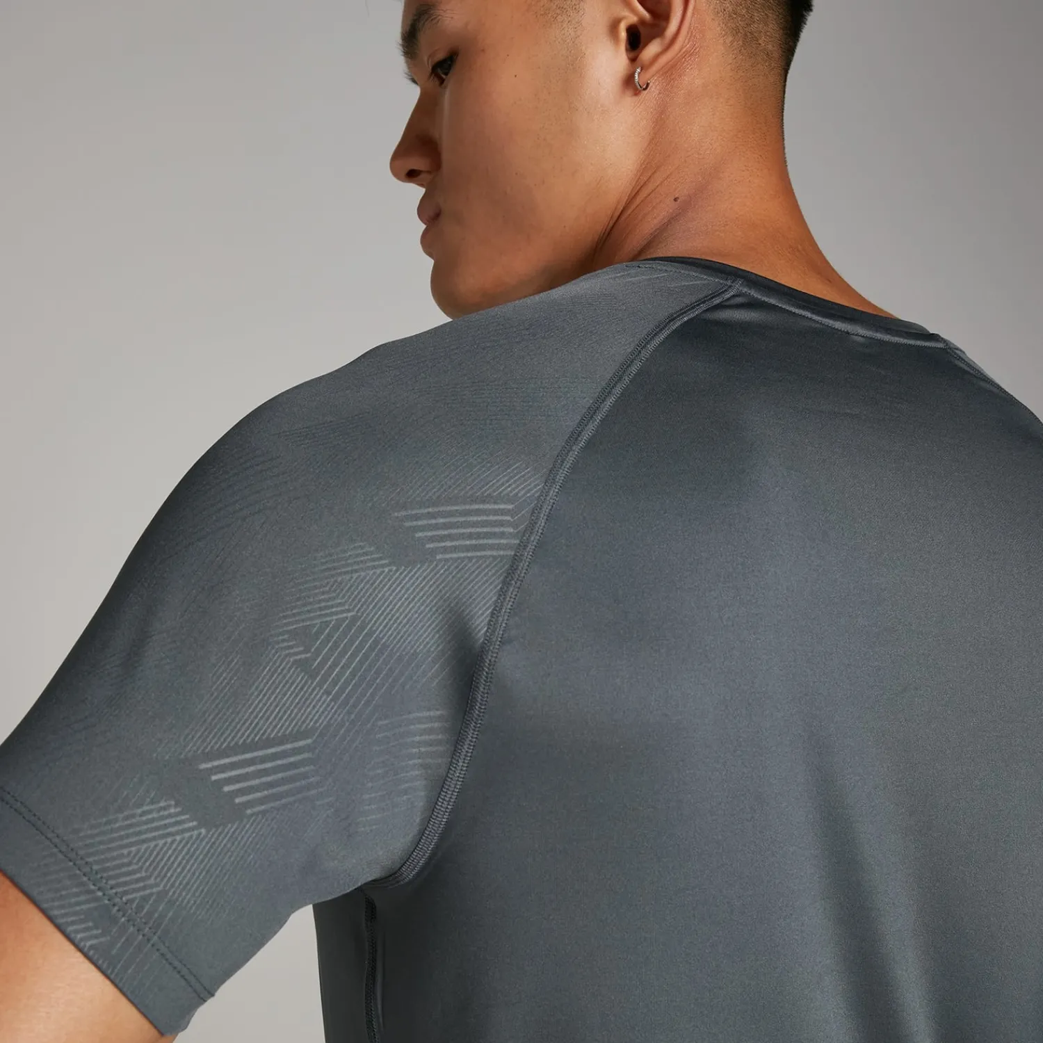 Best Sale MP Tempo trainingshirt met reliëfopdruk voor heren - Donkerleigrijs Heren T-Shirts & Tops