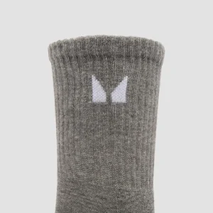 Best MP Unisex Crew Socks (3 Pack) - Grey DAMES Ondergoed & Sokken | Ondergoed & Sokken