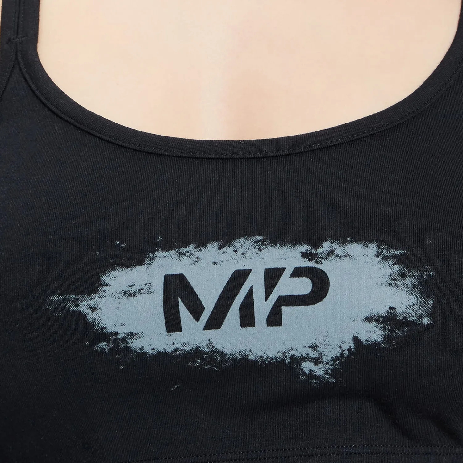 Outlet MP Women's Chalk Graphic Sports Bra - Black DAMES Sportbeha'S