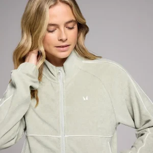 Store MP Women's Lifestyle Towelling Tracksuit Jacket - Mineral Green DAMES Hoodies & Truien