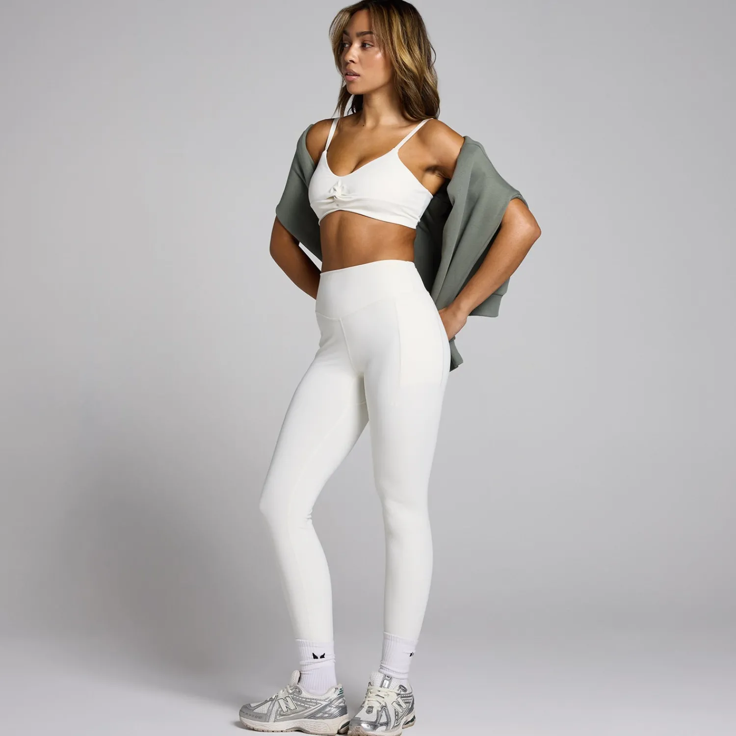 Best MP Women's Lifestyle Twist Front Sports Bra - Natural Cotton DAMES Sportbeha'S